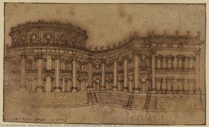 The Louvre, East Façade (study For The First Project) — Gian Lorenzo Bernini