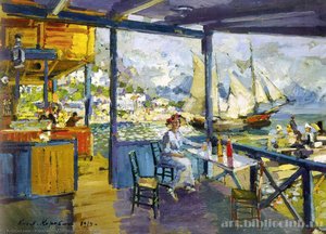 Pier In Gurzuf — Konstantin Alexeievitch Korovin
