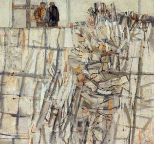 Paper Mill, Men And Paper Bales — Prunella Clough