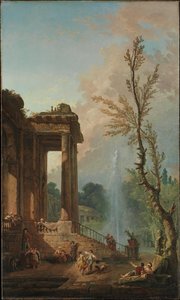 El Portico De Un Patio Andaluz — Hubert Robert