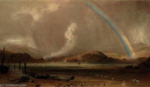 A Rainbow Over A Welsh Estuary, A Squall Approaching — Peter De Wint