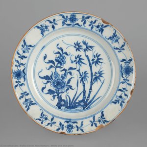 White And Blue Plate — Felice Clerici Manufacture