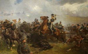 The Charge Of The Light Brigade, The Battle Of Balaclava, 15th October 1854, With Godfrey Charles Morgan, 1st Viscount Tredegar, Astride His Horse, 'sir Briggs' — John Charlton