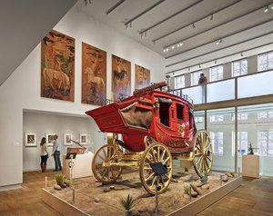 Wells Fargo & Co. Nine-passenger Western Mail Stagecoach, Replica — Elbert Jay Lambert