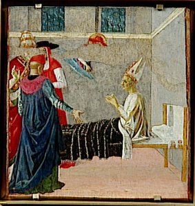 Saint Jerome Ressuscitant Le Cardinal Andrea — Vannucci Pietro (le Perugin)