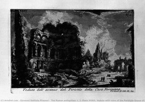 The Roman Antiquities, T. 1, Plate Xxxvi. Veduta With Ruins Of The Peristyle House Of Nero. — Giovanni Battista Piranesi