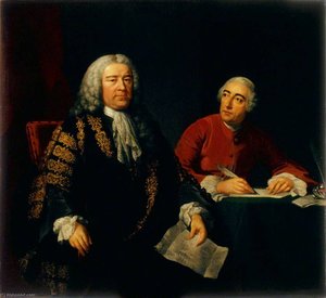 Henry Pelham (1694–1754) And His Secretary John Roberts — John Shackleton