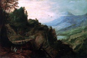Landscape With A Mountian Pass — Joos De Momper