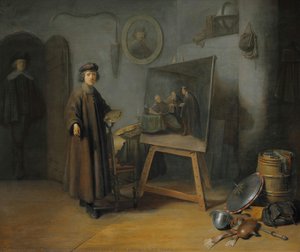 그림 작업실에 있는 화가 — 렘브란트