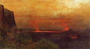 Kilauea At Night — Jules Tavernier
