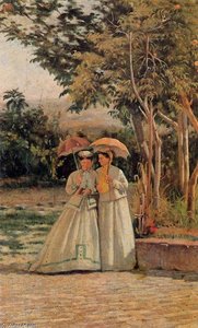 A Walk In The Garden — Silvestro Lega