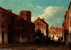 Passers-by On The Street — Jan Weissenbruch