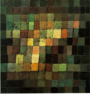Alte Stimme, Abstrakt Auf Schwarz — Paul Klee