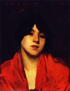 Głowa Weneckiej Modelki W Szkarłatnym Szalu — John Singer Sargent