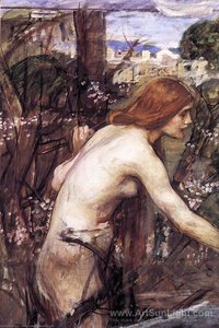 Woman Picking Flowers — John William Waterhouse