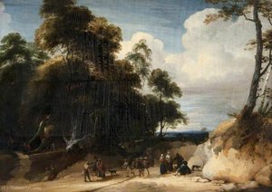 Peasants At The Edge Of A Forest — Jacques D' Arthois
