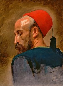 Head Of An Arab In A Fez — Isidore Pils