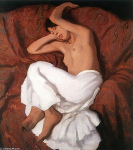 Sleeping Gypsy Girl — Károly Ferenczy
