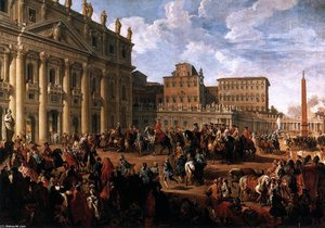 Charles Iii At St Peter's — Giovanni Paolo Panini