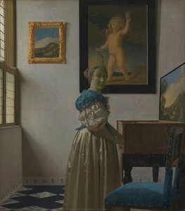 Una Giovane Donna Seduta Al Virginale — Johannes Vermeer