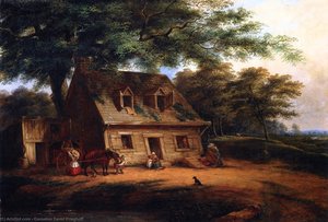 Cottage, St. Anne — Cornelius David Krieghoff