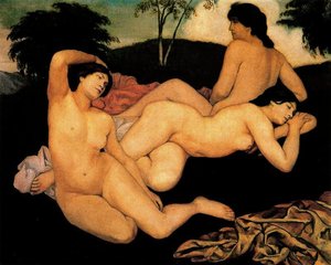 After The Bath, The Nymphs — Émile Bernard
