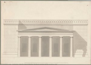 Berlin. Neue Wache. Vertical Section Of The Portico Side — Karl Friedrich Schinkel