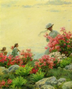 Among The Wild Azaleas — Charles Courtney Curran
