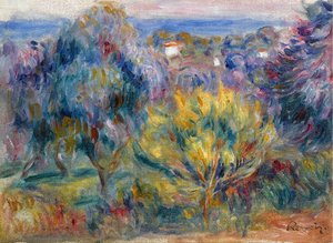 Paesaggio Con Vista Sul Mare Al Tramonto — Pierre-auguste Renoir