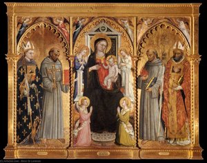 Madonna And Child With Saints And Angels — Lorenzo Di Bicci
