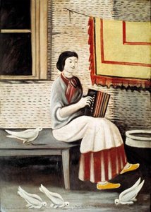 Sona Gorashvili Playing Accordion — Niko Pirosmani