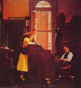 Marriage License — Norman Rockwell