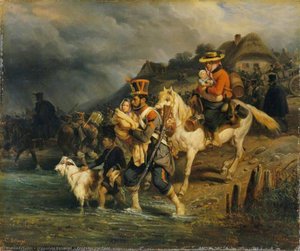 Crossing The Ford — Hippolyte Bellangé