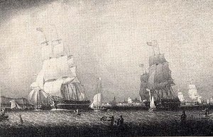Puerto De Boston Desde Castle Island (barco Charlotte), (pintura) — Robert W. Salmon