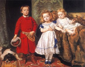 Portrait Of Three Children — Jan Matejko