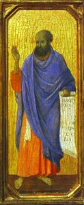 Maestó (front, Predella), The Prophets Ezekiel — Duccio Di Buoninsegna