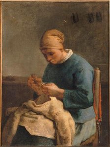 La Couseuse — Jean-françois Millet