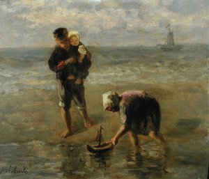 Launching The Boat — Jozef Israëls