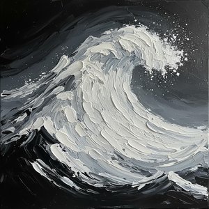 Sorgente Monocromatica: Uno Studio Scultoreo Di Maree Eterne E Creste Di Mezzanotte