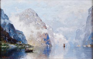 Fishermen On The Sognefjord — Georg Anton Rasmussen