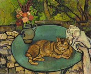 Raminou And Pitcher With Carnations — Suzanne Valadon