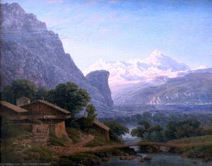 View Of Mont Blanc — Karl Friedrich Schinkel