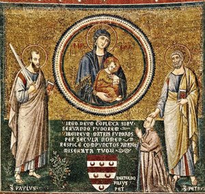 Apse: St Peter Recommending Bertoldo Stefanschi To The Virgin — पिएत्रो कैवलिनी