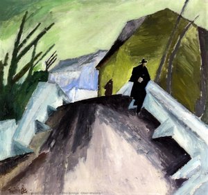 On The Bridge (ober-weimar) — Lyonel Feininger