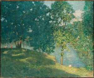 Afternoon By The Pond — Julian Alden Weir