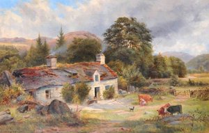 Cottage Landscape With Cattle, North Wales — George Harrison