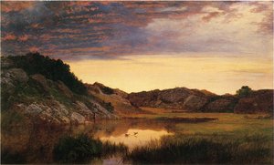 Sunrise Among The Rocks Of Paradise, Newport — John Frederick Kensett
