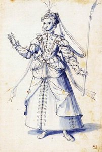 Costume Disegno Di Una Donna Con Torcia — Giuseppe Arcimboldo