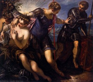 Minerva Scacciando Marte Dalla Pace E Dalla Prosperità — Jacopo Tintoretto