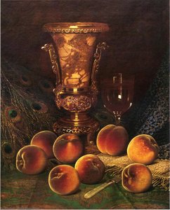 Still Life With Peaches And Marble Vase — William Mason Brown